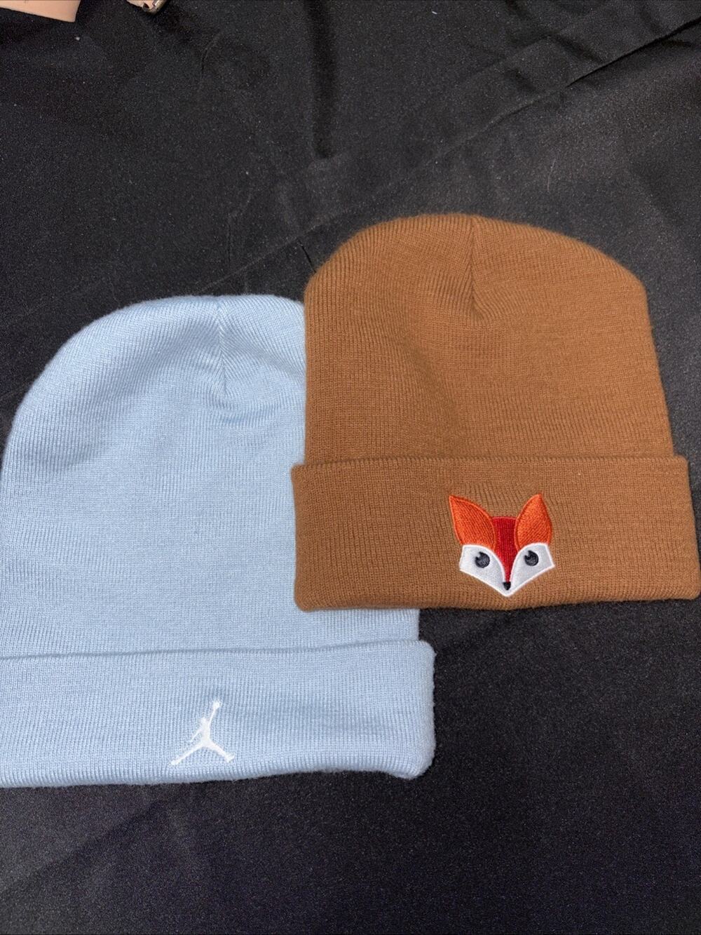 Excellent!! Two Hats, Michael Jordan And Fox Face Beanies